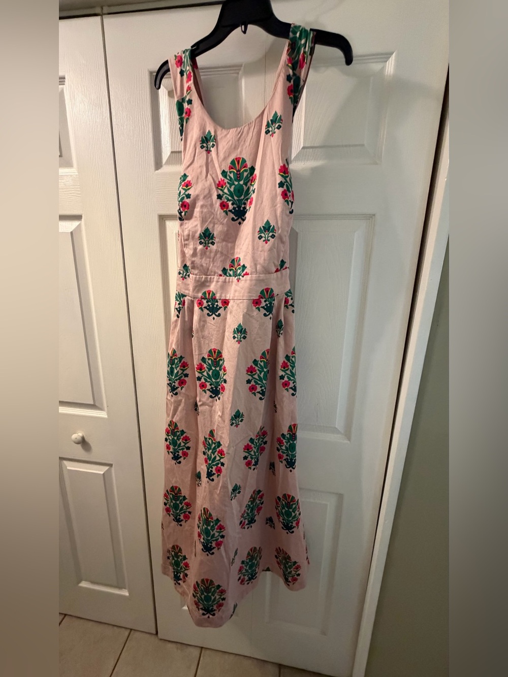 Boden Elsa Milkshake Bouquet Stamp Print Size 20/22 Midi Dress